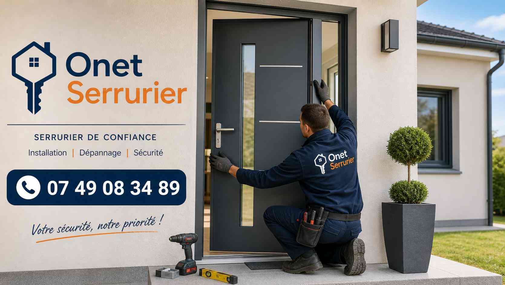 Pose de porte d’entrée à Arraye-et-Han