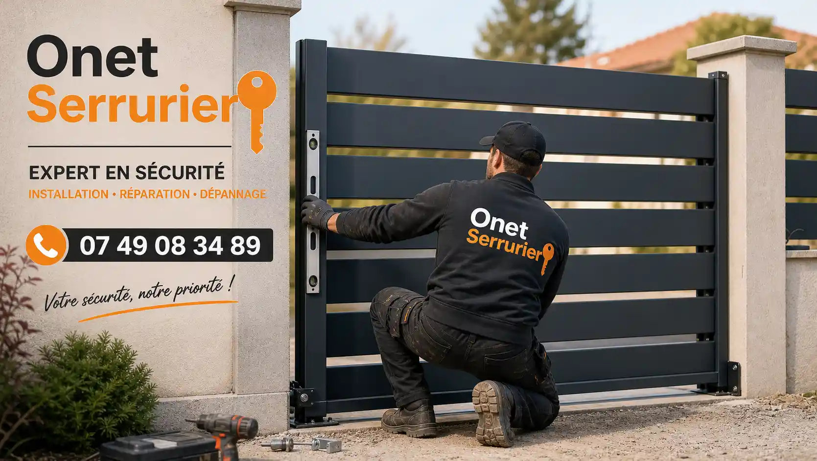 Portail neuf sur mesure à Hellimer